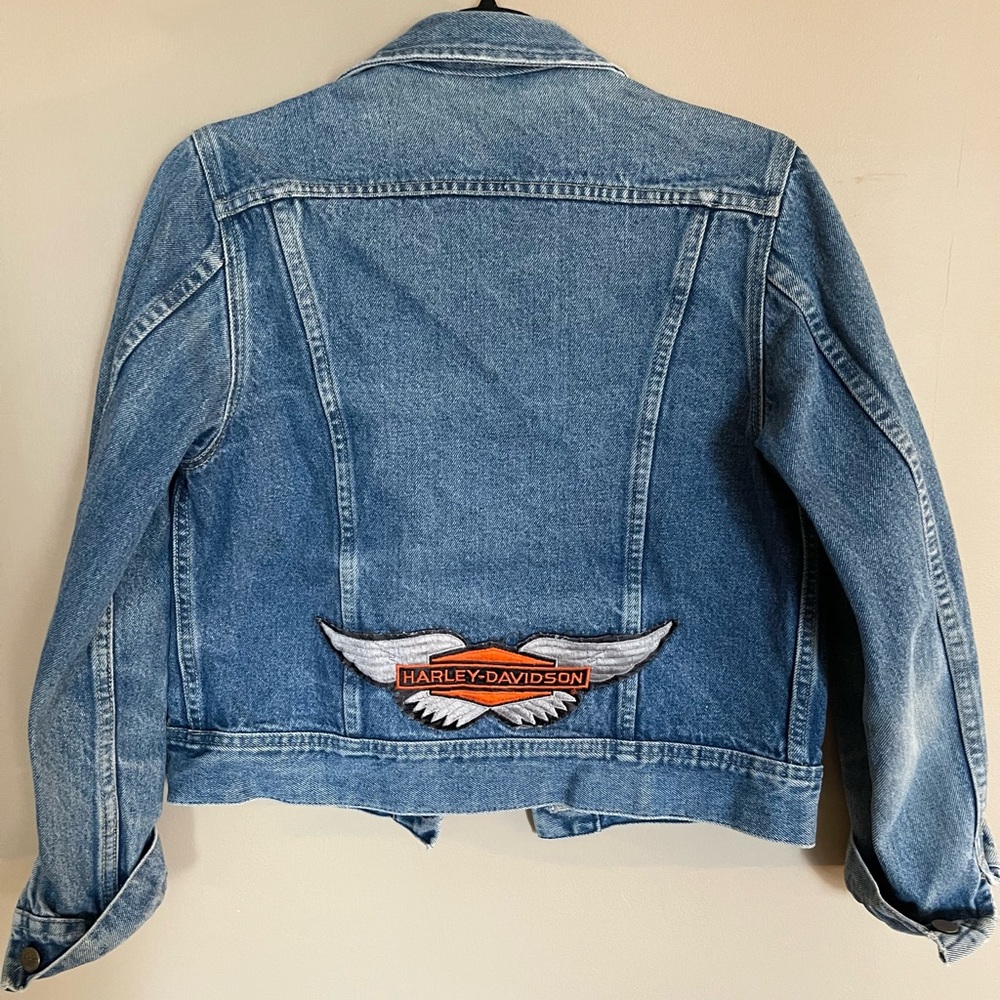 Vintage 1970’s Ms Lee Denim Jacket with Harley Davidson patch